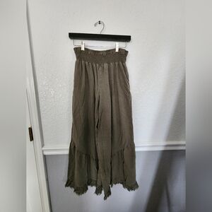 White‎ Birch Olive Green Maxi Skirt